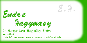 endre hagymasy business card